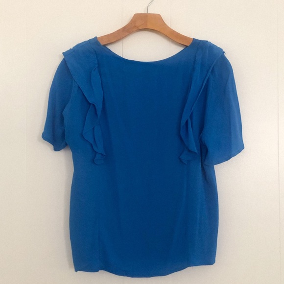 CODEXMODE Blue Ruffle Blouse - Picture 5 of 6
